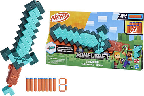 Ner Minecraft Diamond Sword Nerf - Minecraft - Diamond Sword Dart Blaster - CD Album