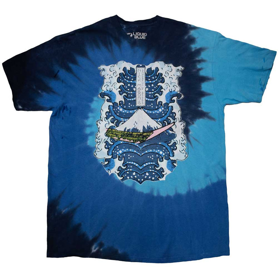 Nick Mason's Saucerful of Secrets Hokusai Wave Dip Dye Blue