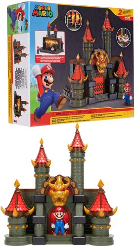 Nintendo - 2.5in Super Mario Dlx Playset Super Mario - 2.5" Deluxe Wonder Bowser Jr. Castle Battle Playset - CD Album
