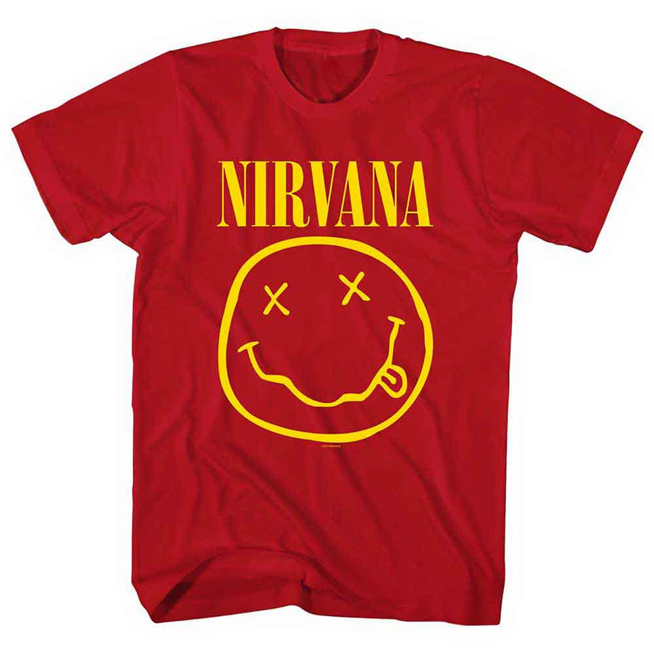 Nirvana Yellow Happy Face Red