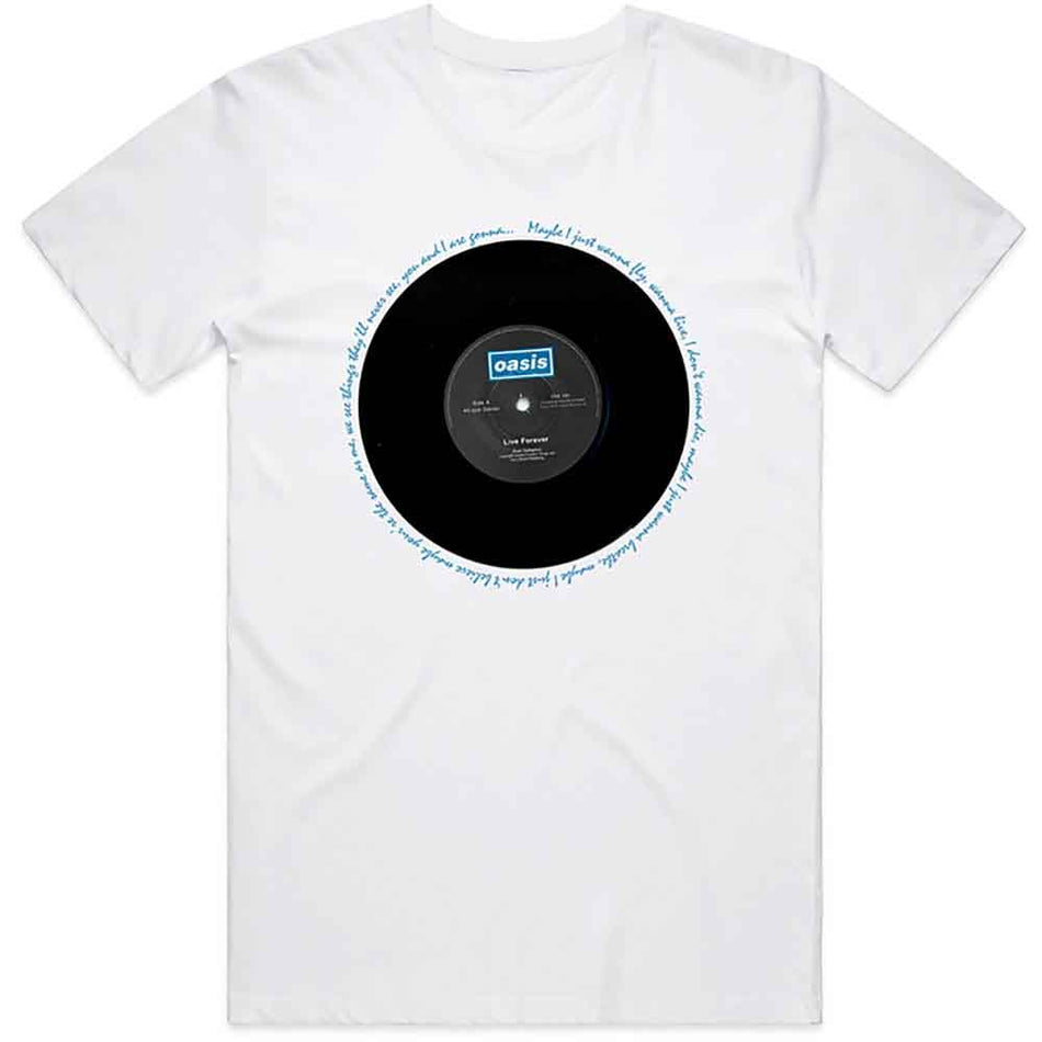 Oasis Live Forever Single White