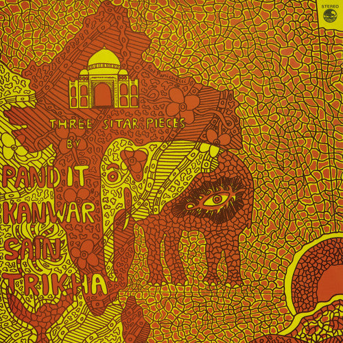 Pandit Kanwar Sain Trikha Three Sitar Pieces - Record Album - Vinyl LP