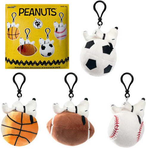 Peanuts Sd Plush Keychain 01a - Blind Bag Flat Peanuts - Super Duper Plush Keychain Wv01A - 12pc Blind Bag Flat