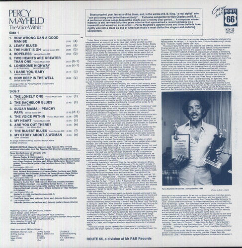 PERCY MAYFIELD Voice Within - Record Album - Vinyl LP
