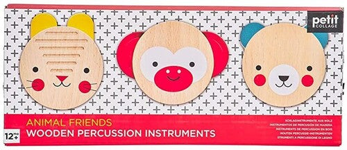 Petitcollage Animal Friends Wooden Percussion Instruments - CD Album