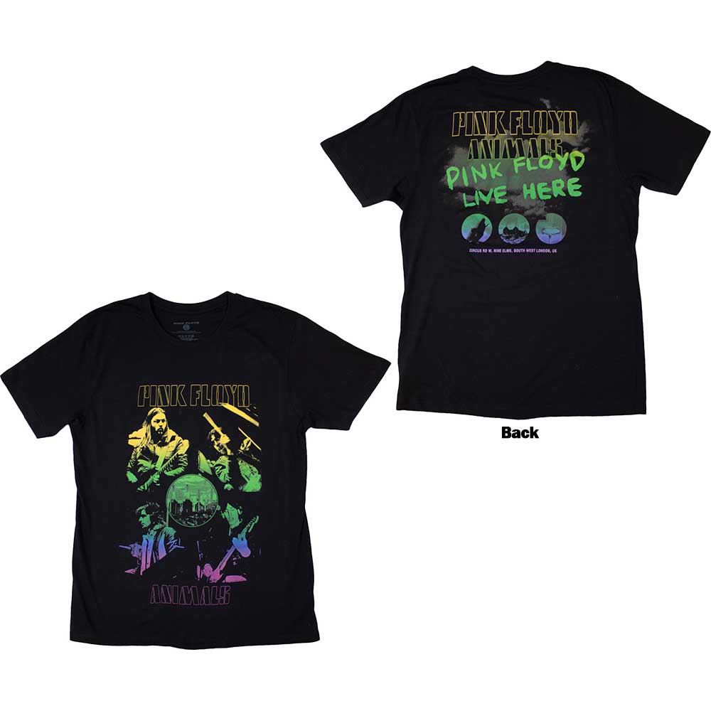 Pink Floyd Animals Rainbow Photo Black