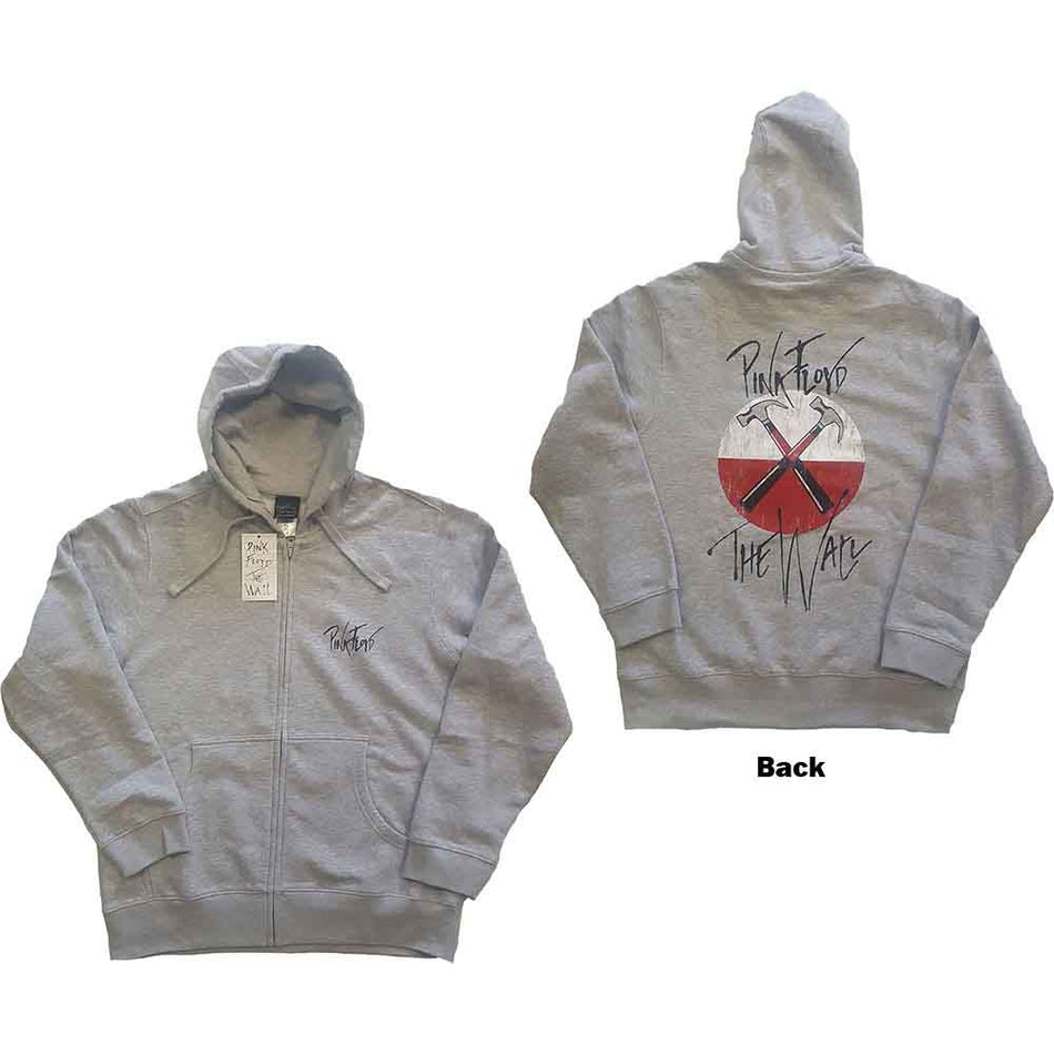 Pink Floyd The Wall Faded Hammers Logo Grey