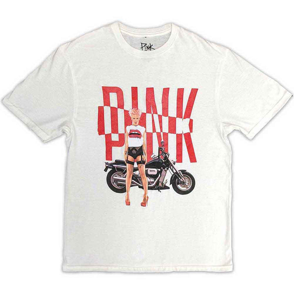 Pink Motorbike White