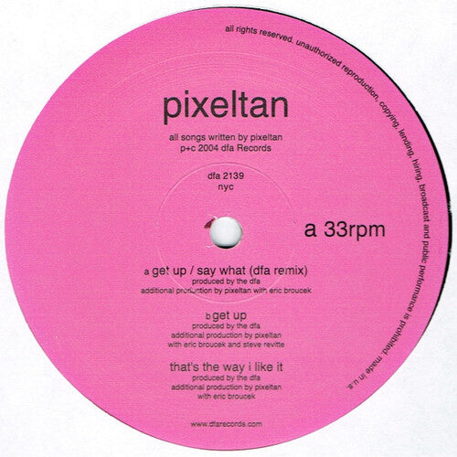 Pixeltan Get Up / Say What - Record Album - Vinyl LP