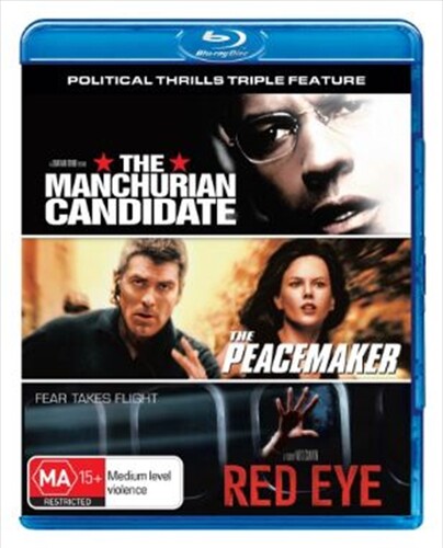 Political Thrills Triple Feature ( Manchurian ) Political Thrills Triple Feature: The Manchurian Candidate / The Peacemaker / Red Eye - Blu-Ray