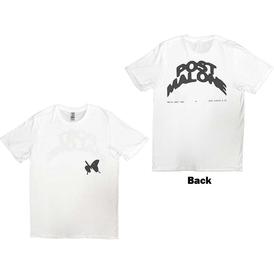 Post Malone Curved Logo 2023 Tour White
