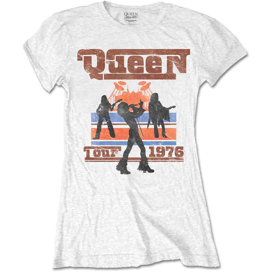 Queen 1976 Tour Silhouettes White