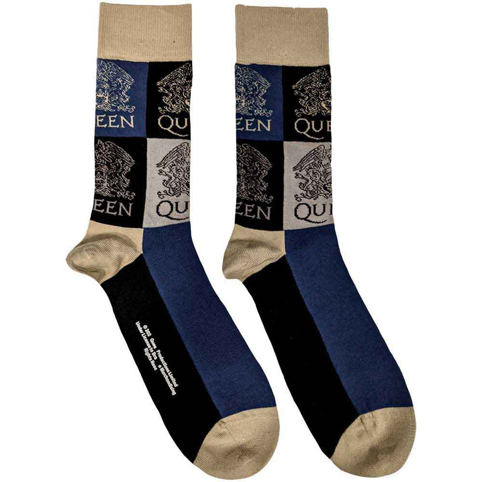 Queen Crest Blocks Blue