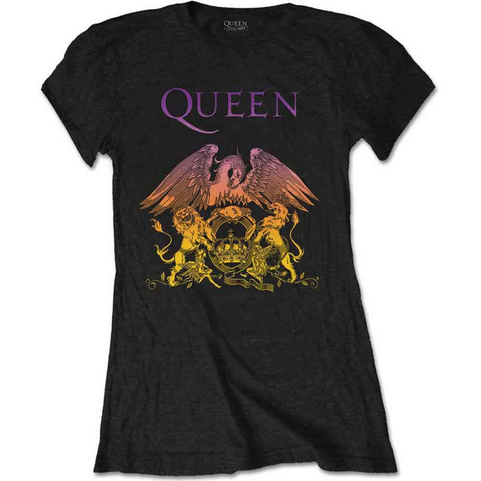 Queen Gradient Crest Black
