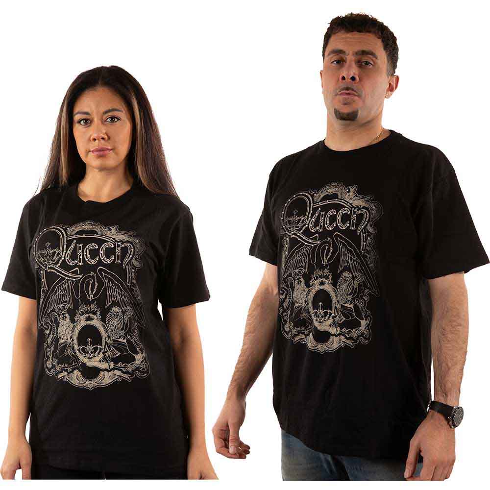 Queen Ornate Crest Black