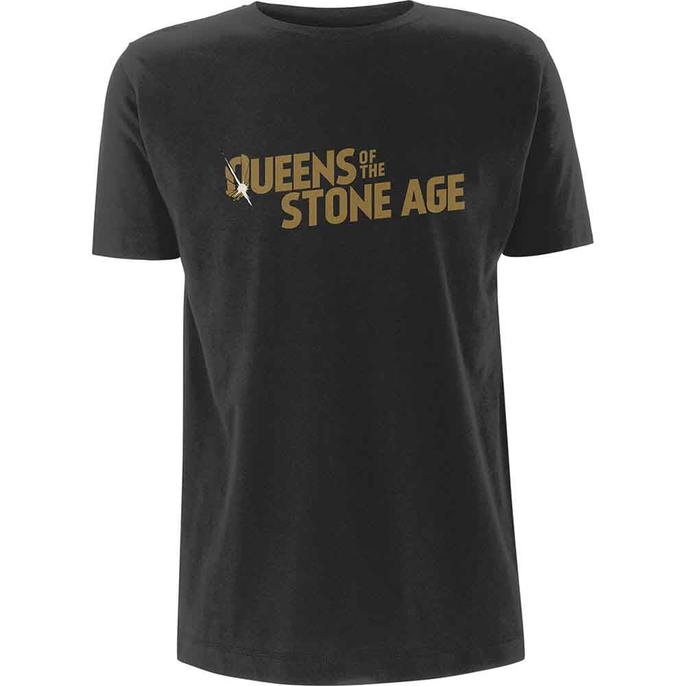 Queens Of The Stone Age Metallic Text Logo Grey