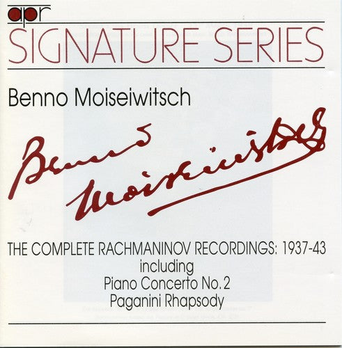 Rachmaninov / Moiseiwitsch Complete Rachmaninov Recordings 1937-43 - 3-Disc CD Album