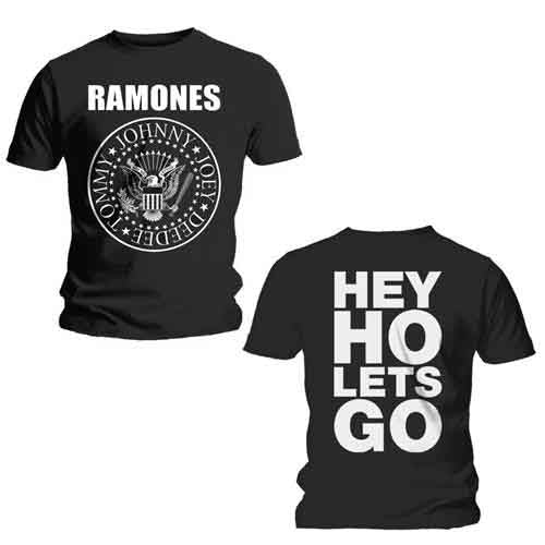 Ramones Hey Ho (Front & Back) Black