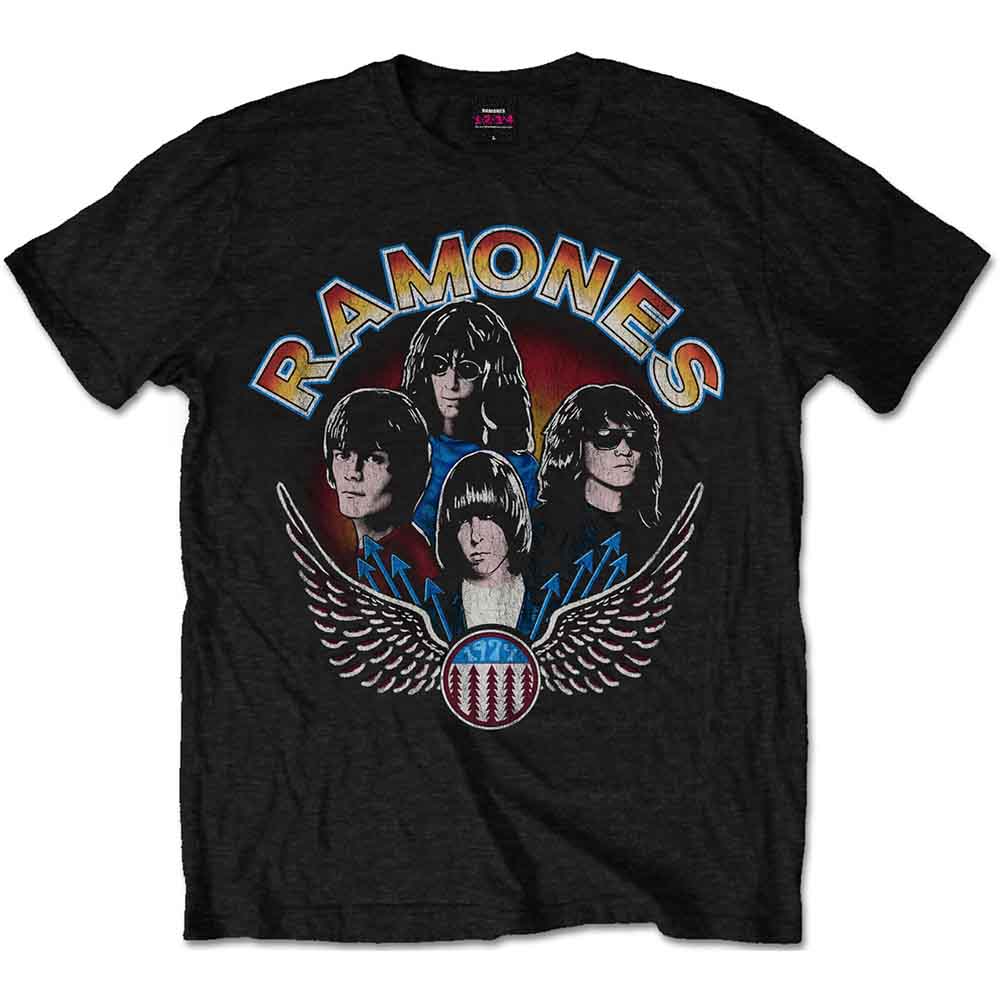 Ramones Vintage Wings Photo Black