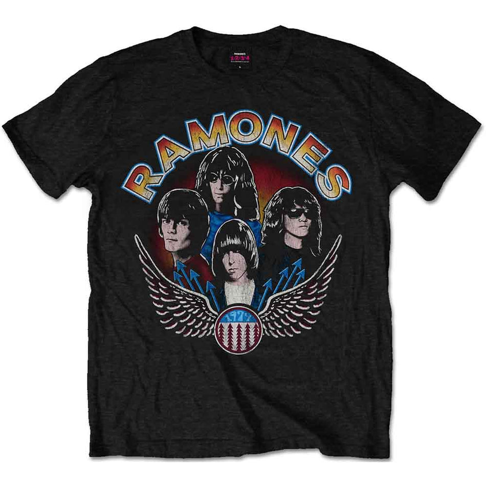 Ramones Vintage Wings Photo Black