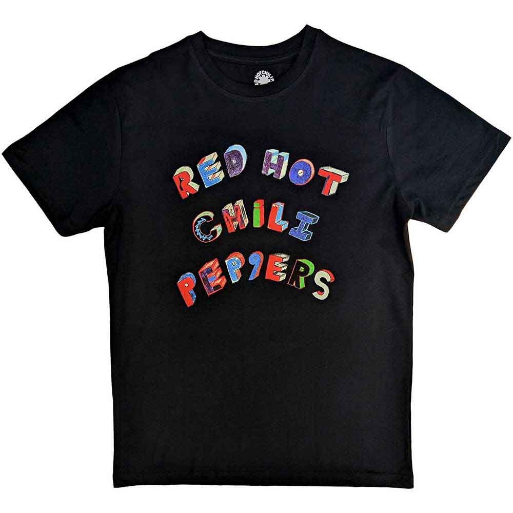 RED HOT CHILI PEPPERS Colourful Letters Black