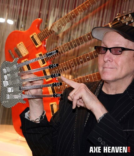 Rick Nielsen Rick Nielsen Five-neck Checkered 10 Inch Miniature Guitar Replica Collectible - CD Album