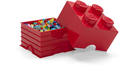 Room Copenhagen LEGO Stackable Storage Brick With 4 Knobs, Bright Red - CD Album