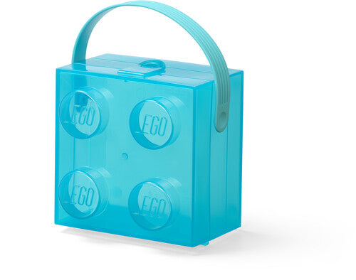 Room Copenhagen LEGO Storage Case: Translucent Light Blue with Handle - Consumer Accessories