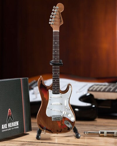 Rory Gallagher Fender Stratocaster 10 Inch Miniature Guitar Replica Collectible - CD Album