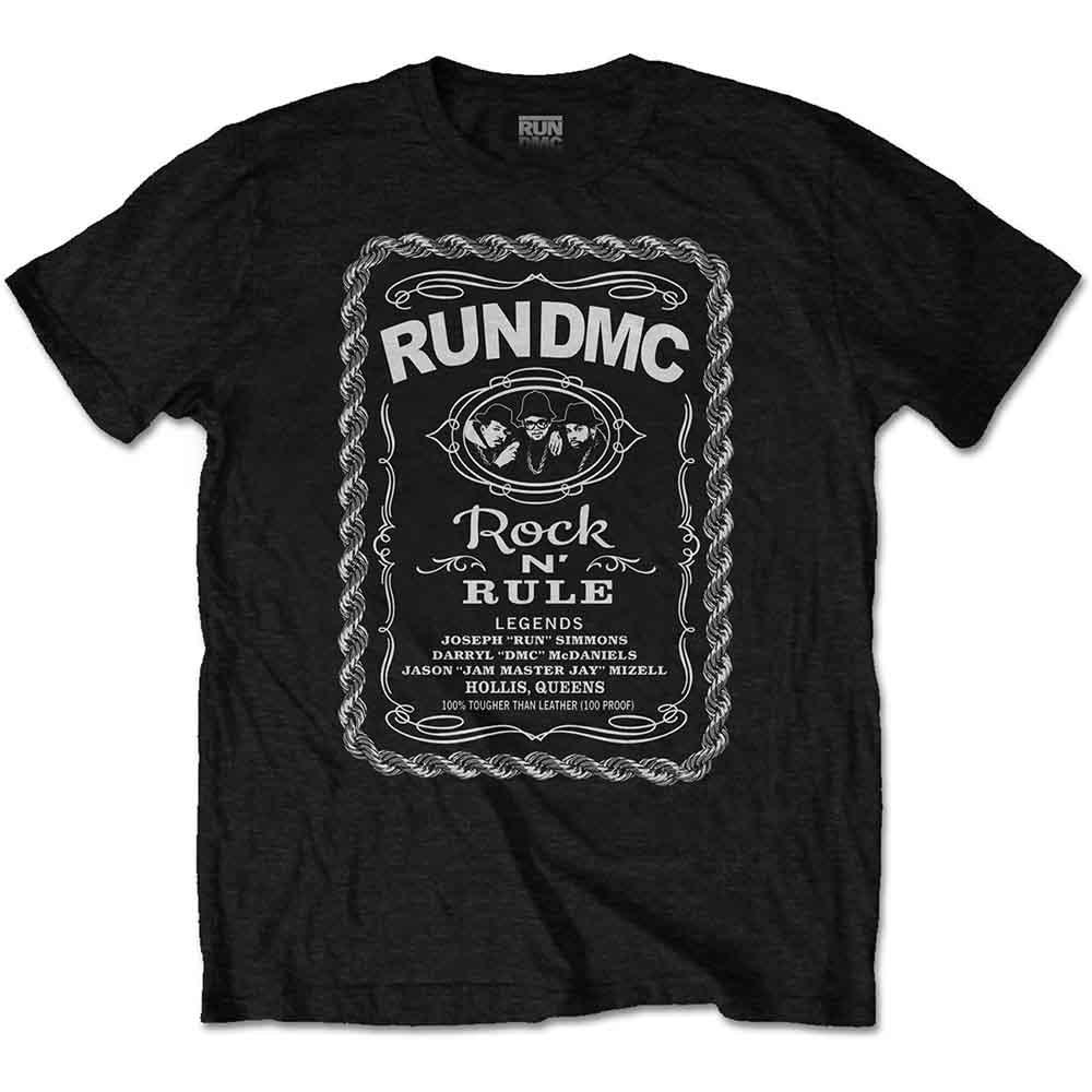 Run Dmc Rock N' Rule Whiskey Label Black