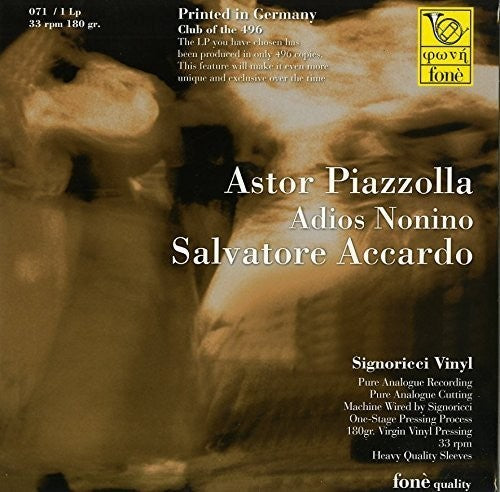 Salvatore Accardo Astor Piazzola Adios Nonino - Record Album - Vinyl LP