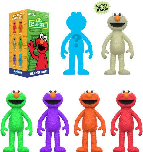 Sesame Street Blind Box Wave 04 - Blind Box Flat Super7 - Sesame Street - Reaction Blind Box Wv4 - Elmo 12pc Flat