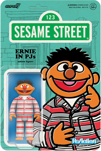 Sesame Street Reaction Figures Wave 06 - Ernie (Pj Super7 - Sesame Street - ReAction Figures Wv6 - Ernie (PJs) - Collectible