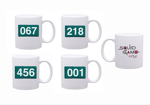 Sg Nfx Playe Mug Set Inc 4 Col Squid Game Netflix Player Mug Set Includes 4 - Collectibles