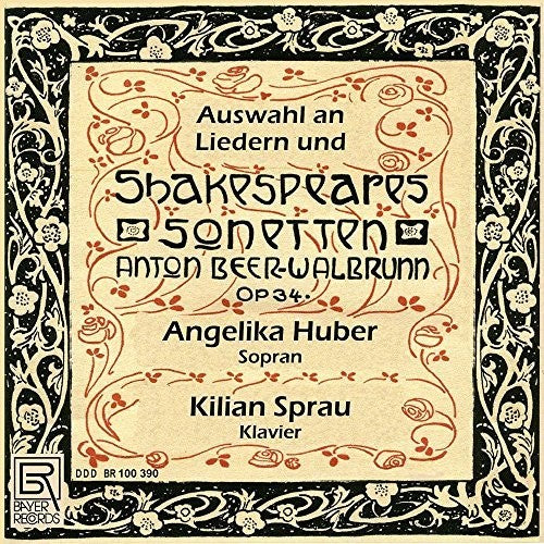 Shakespeare / Huber / Sprau Shakespeares Sonnets & Lieder - CD Album
