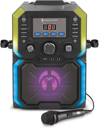 Singing Machine Sml271Bk Cdg Bt Karaoke Machine Singing Machine SML271BK CDG Bluetooth Karaoke Machine with lights - CD Album