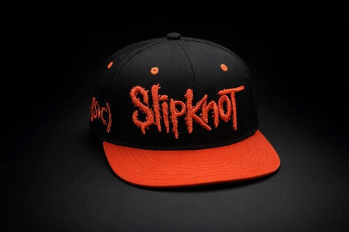 Slipknot Slipknot - Embroidered Logo with Don't Judge Underbill - 6 Panel Flatbill Snapback Cap - Black/Red