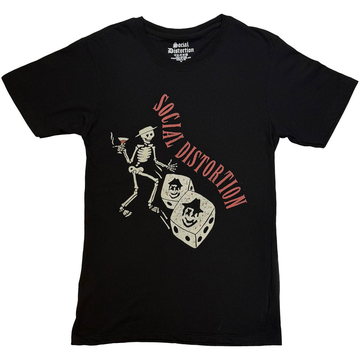 Social Distortion Skully Dice Vintage Unisex T-Shirt (Black)