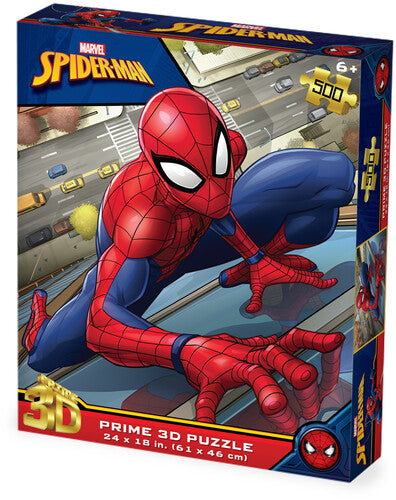 Spider-Man Climbing 500PC Marvel Spider-Man Climbing Building 500pc 24x18 in 3D Lenticular Puzzle - CD Album