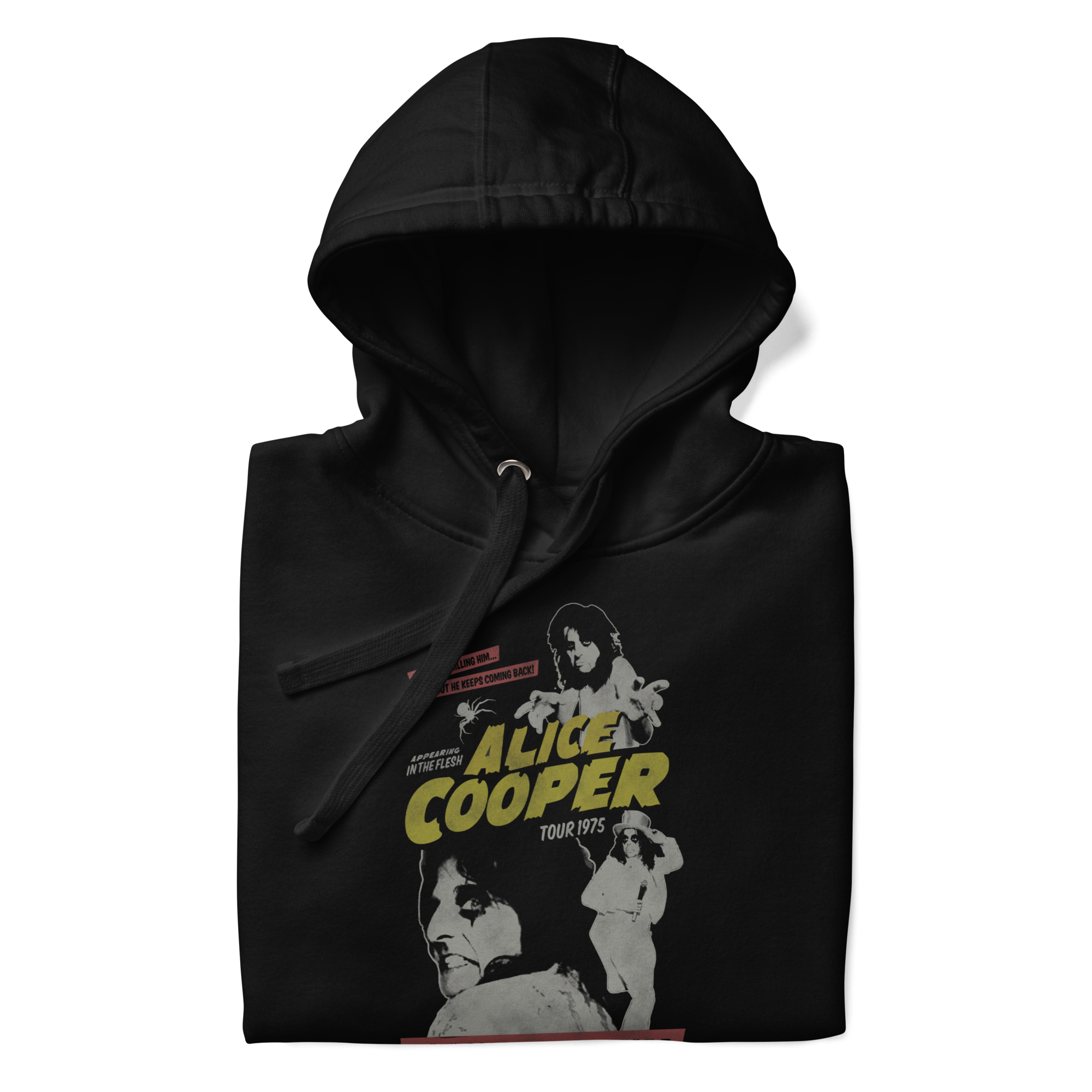 Stakes Alice Cooper 1975 Tour Vintage Hoodie Black