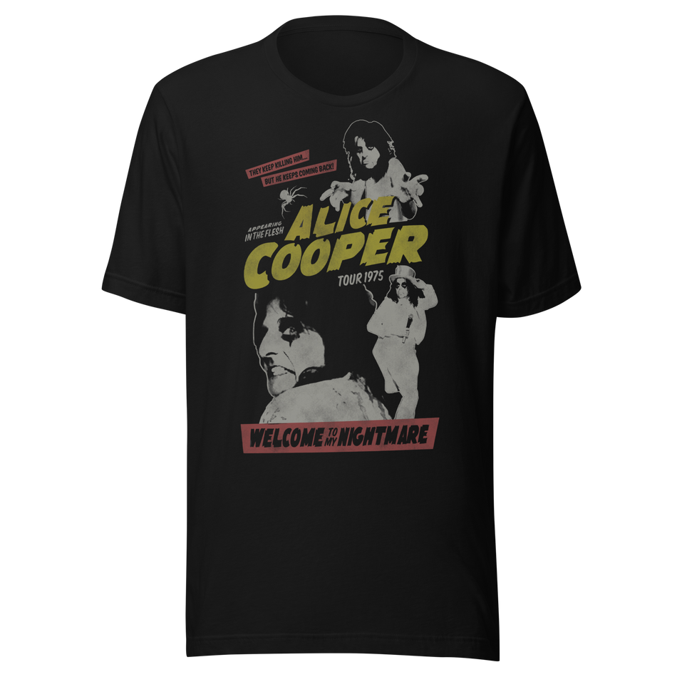 Stakes Alice Cooper 1975 Tour Vintage T-Shirt Black