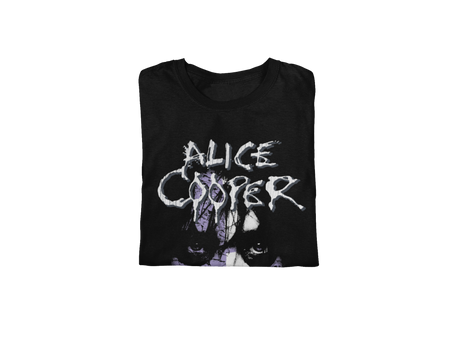 Stakes Alice Cooper - Early 2000s Vintage Jumbo Print T-Shirt Black