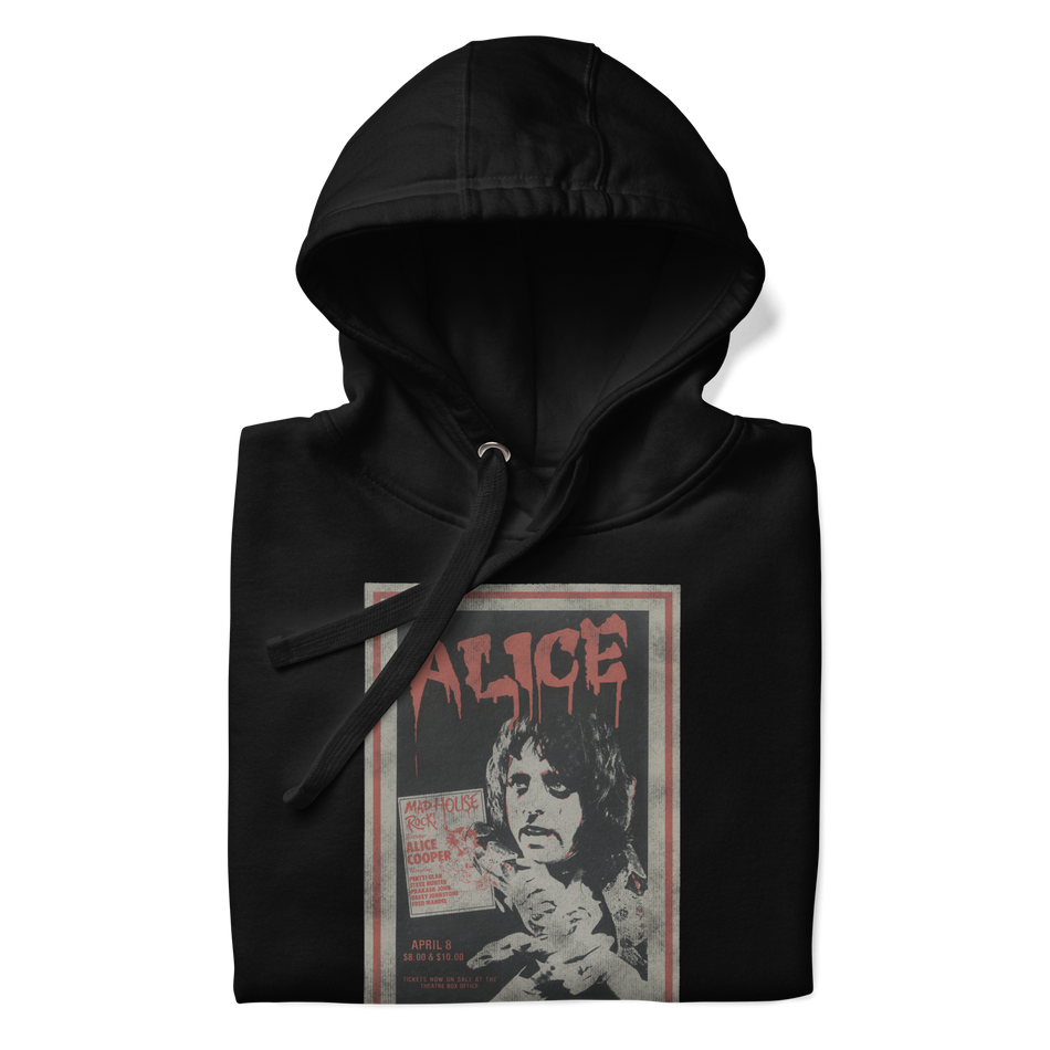 Stakes Alice Cooper Madhouse Vintage Hoodie Black