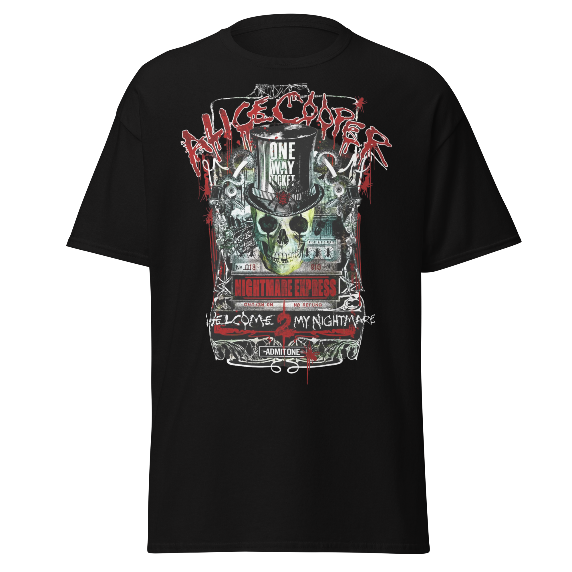 Stakes Alice Cooper Nightmare Express Jumbo Print T-Shirt Black