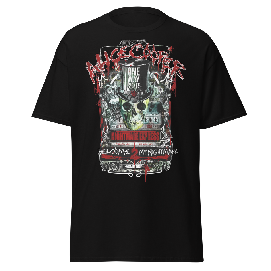 Stakes Alice Cooper Nightmare Express Jumbo Print T-Shirt Black