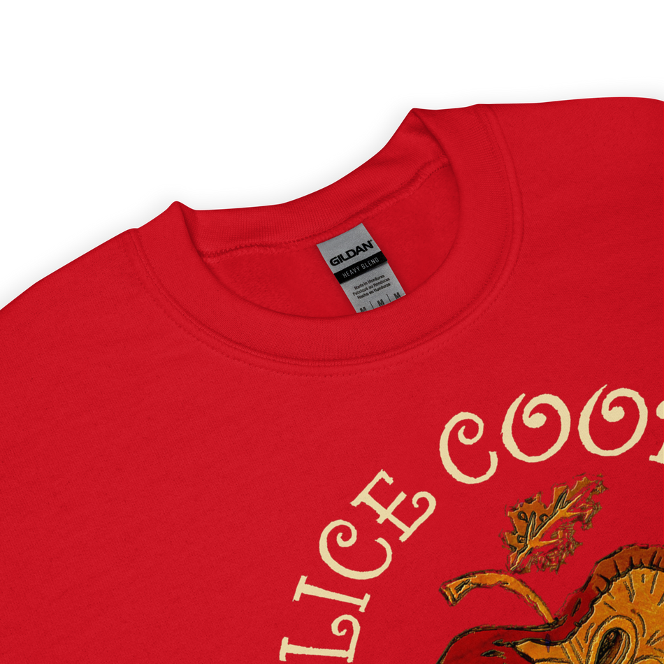 Stakes Alice Cooper - Old School Jumbo Print Sweatshirt Red