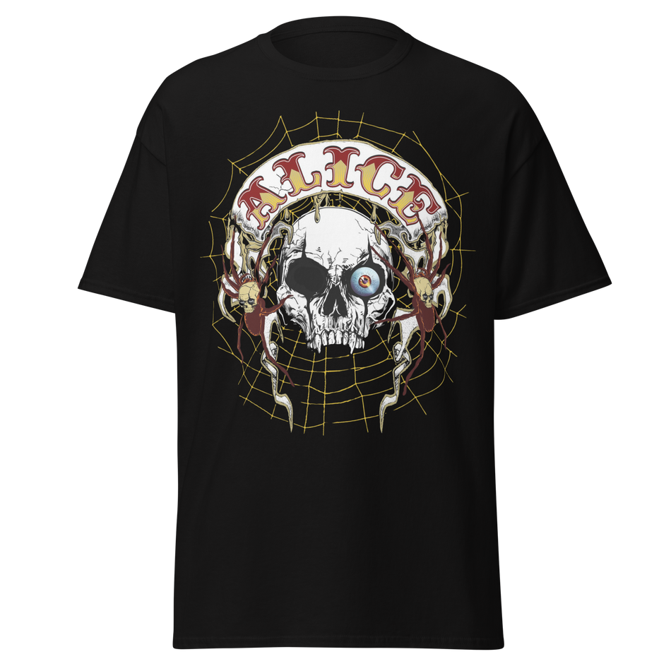 Stakes Alice Cooper One Eyed Skull Jumbo Print T-Shirt Black