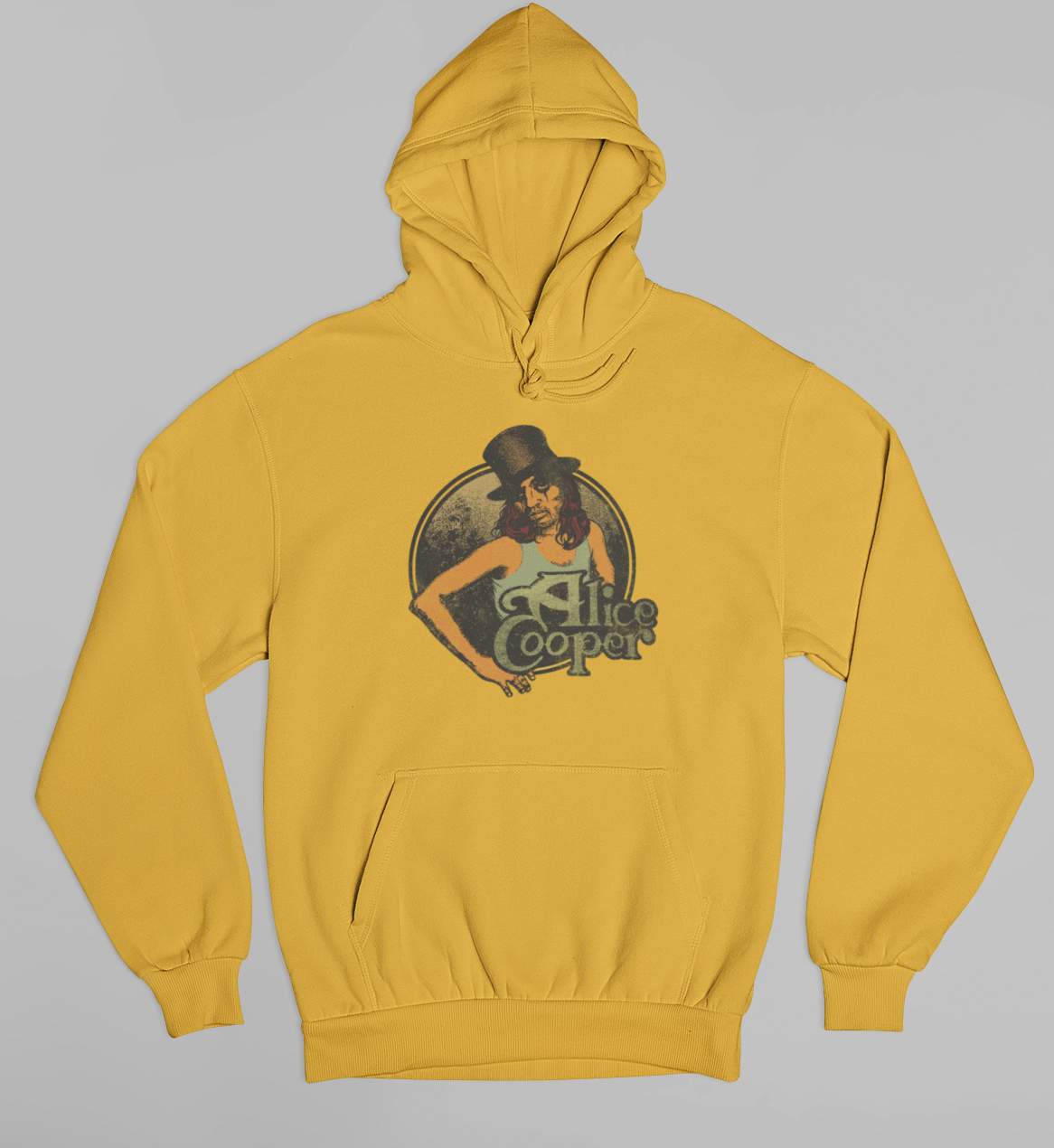 Stakes Alice Cooper Showtime 1976 Vintage Hoodie Gold