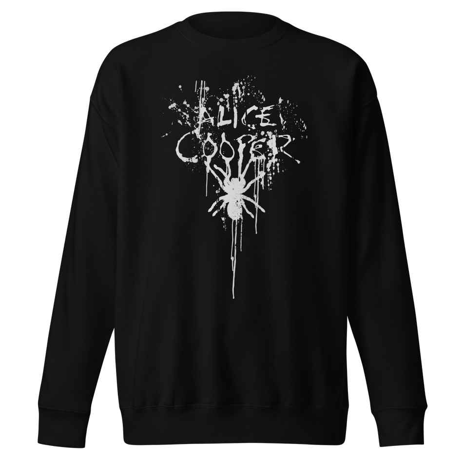 Stakes Alice Cooper Spider Drip Jumbo Print Sweatshirt Black