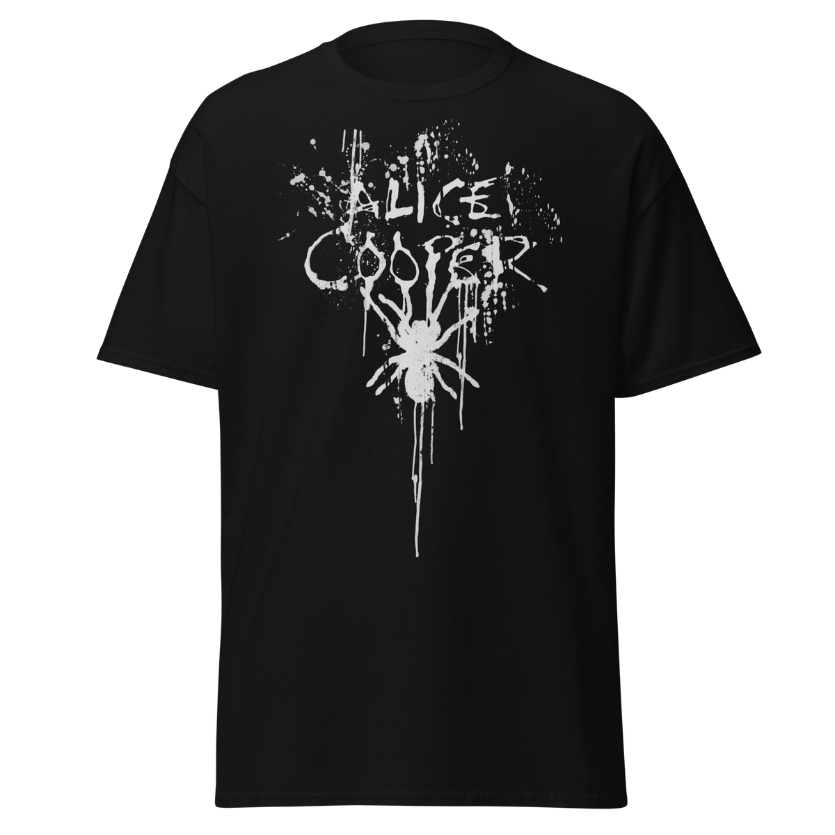 Stakes Alice Cooper Spider Drip Jumbo Print T-Shirt Black
